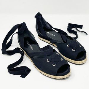 HELMUT LANG Black Lace Up Espadrille  *BRAND NEW*